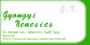 gyongyi nemcsics business card